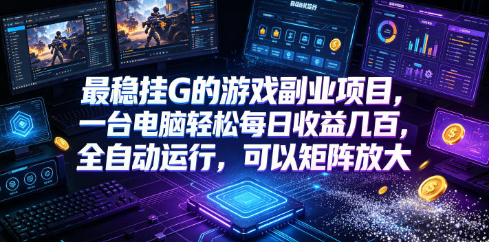 AI游戏全自动挂机项目，单号日入100左右，可矩阵放大！-鑫梵淘