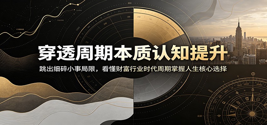 穿透周期本质认知提升：跳出细碎小事局限，看懂财富行业时代周期掌握人生核心选择-鑫梵淘