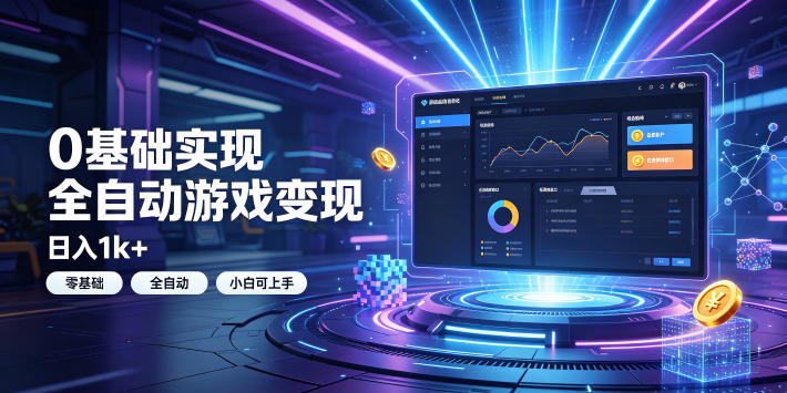 0基础实现全自动游戏变现，日入1k+，小白直接上手搞钱！【揭秘】-鑫梵淘