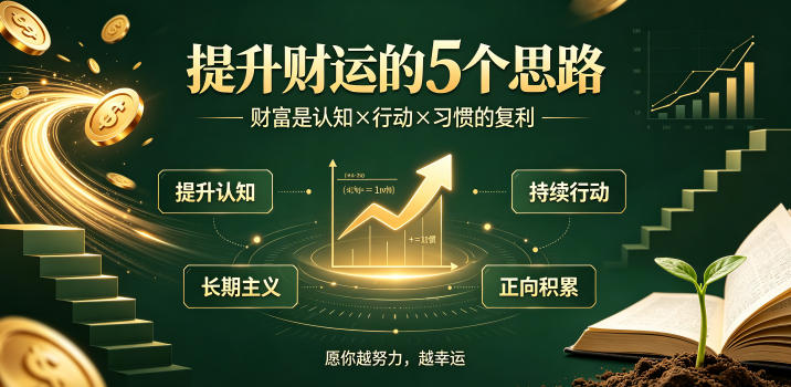付费文章：提升财运的5个思路——财富是认知x行动x习惯的复利，愿你越努力，越幸运-鑫梵淘