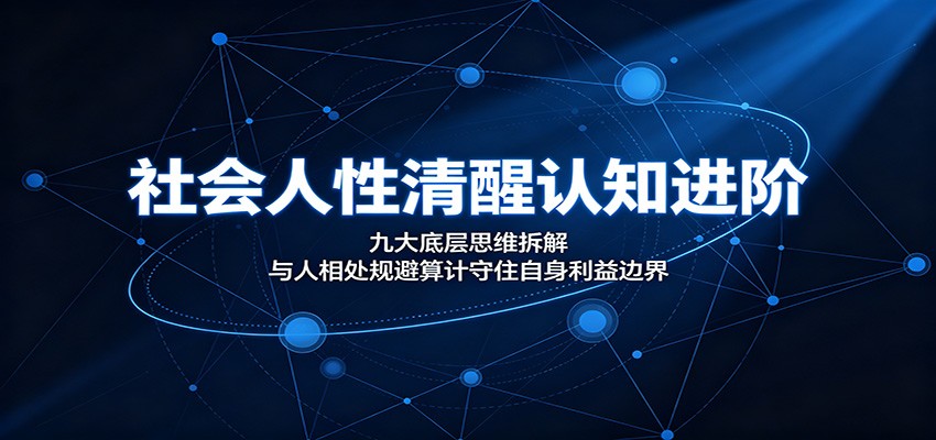 社会人性清醒认知进阶：九大底层思维拆解，与人相处规避算计守住自身利益边界-鑫梵淘
