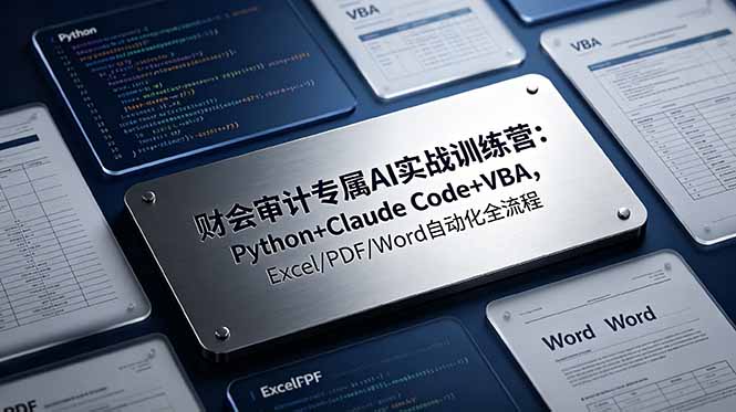 财会审计专属 AI实战训练营-更新：Python+Claude Code+VBA，Excel/PDF/Word自动化全流程-鑫梵淘