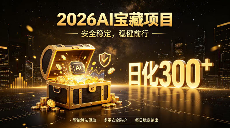 2026AI安全掘金项目，日化稳定300+，无需人为干预操作，当天见收益，操作简单【揭秘】-鑫梵淘