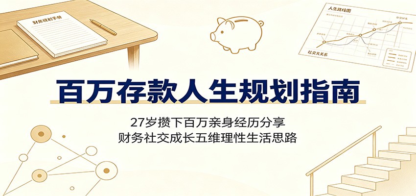 百万存款人生规划指南：27岁攒下百万亲身经历分享，财务社交成长五维理性生活思路-鑫梵淘