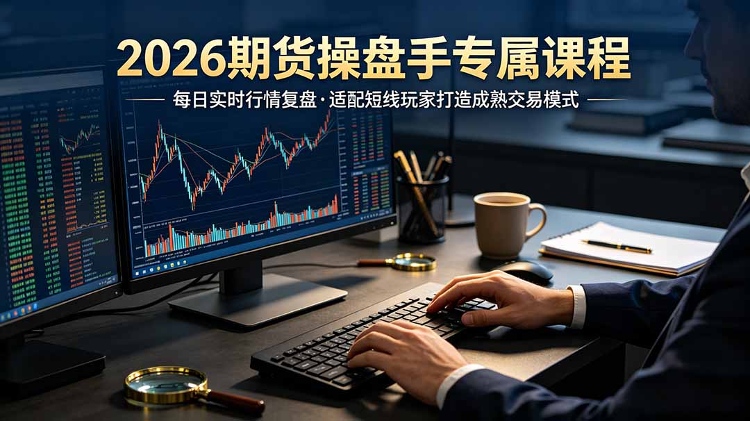 2026期货操盘手专属课程-更新7月11，每日实时行情复盘，适配短线玩家打造成熟交易模式-鑫梵淘