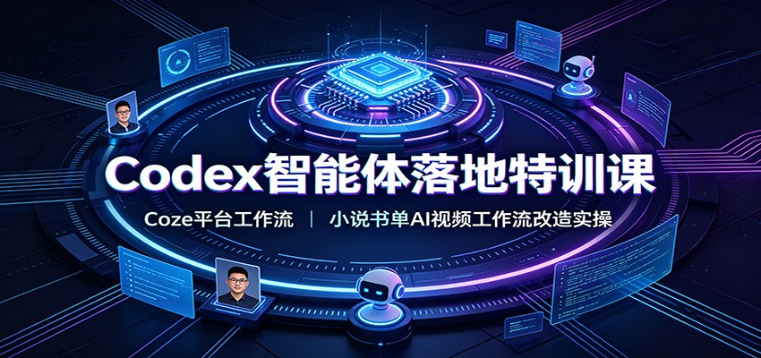 Codex智能体落地特训课：Coze平台工作流，小说书单AI视频工作流改造实操-鑫梵淘