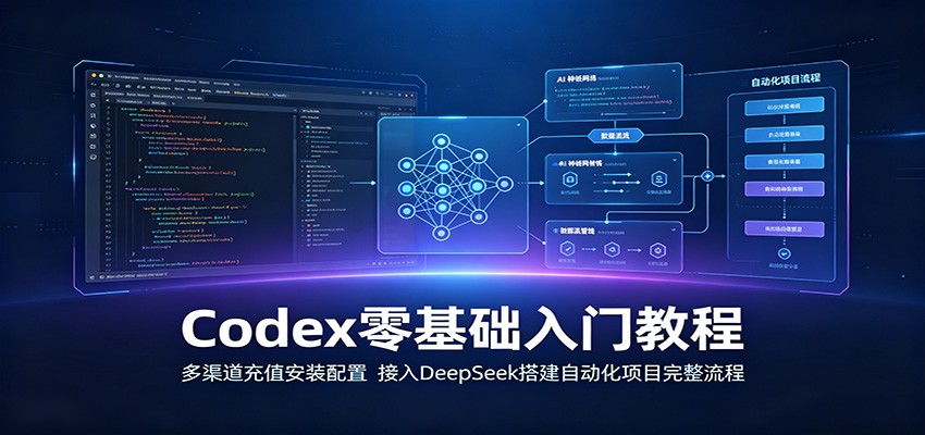 Codex零基础入门教程：多渠道充值安装配置，接入DeepSeek搭建自动化项目完整流程-鑫梵淘