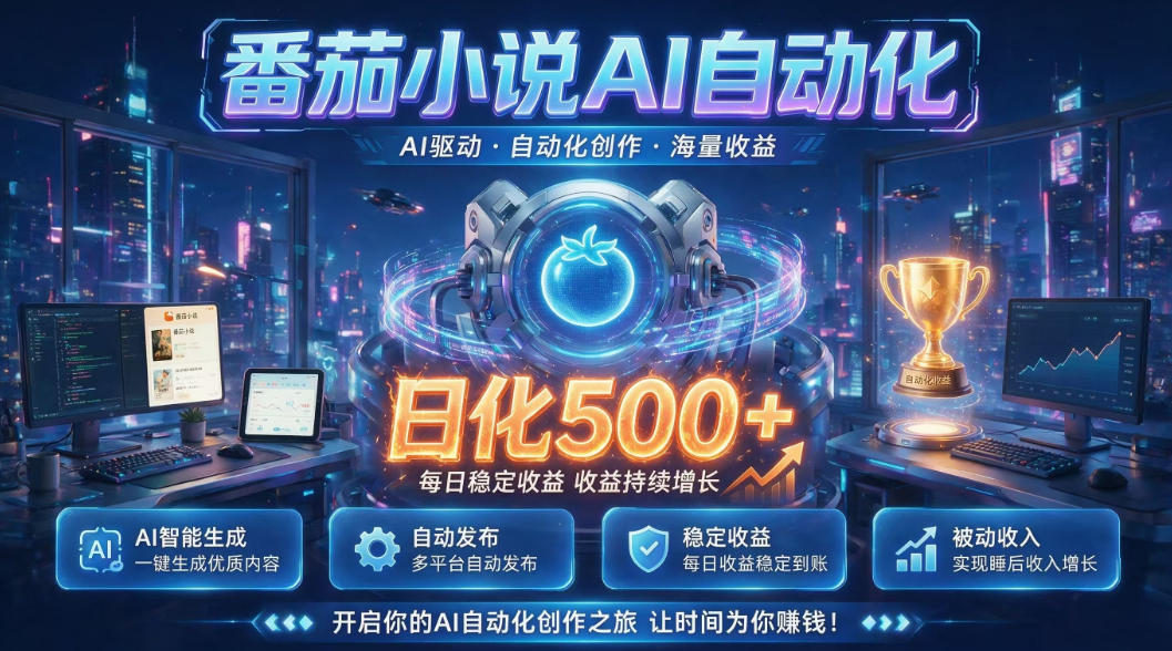 小白可做番茄AI，居家轻创业，每日稳赚500➕，普通人低门槛轻松线上增收【揭秘】-鑫梵淘