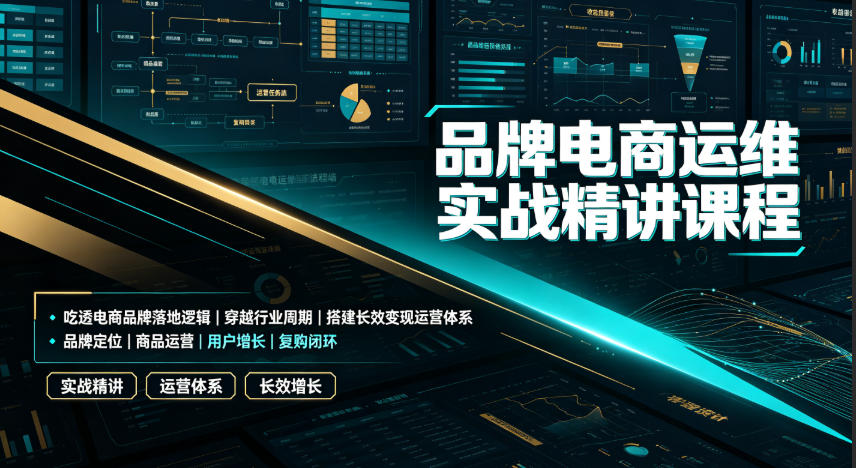 品牌电商运维实战精讲课程｜吃透电商品牌落地逻辑、穿越行业周期、搭建长效变现运营体系-鑫梵淘