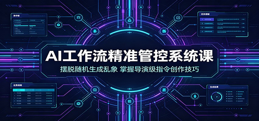 AI工作流精准管控系统课：摆脱随机生成乱象，掌握导演级指令创作技巧-鑫梵淘