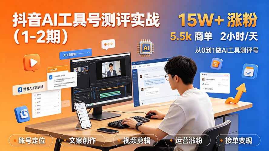 抖音AI工具号测评实战(1-2期-鑫梵淘