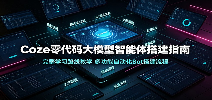 Coze零代码大模型智能体搭建指南：完整学习路线教学，多功能自动化Bot搭建流程-鑫梵淘