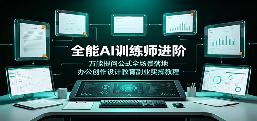全能AI训练师进阶：万能提问公式全场景落地，办公创作设计教育副业实操教程-鑫梵淘