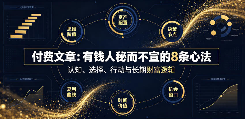 付费文章：有钱人秘而不宣的8条心法-鑫梵淘