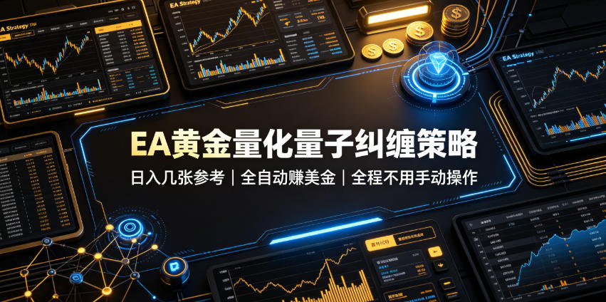 EA黄金量化量子纠缠策略，日入几张，全自动賺美金，全程不用手动操作！【揭秘】-鑫梵淘