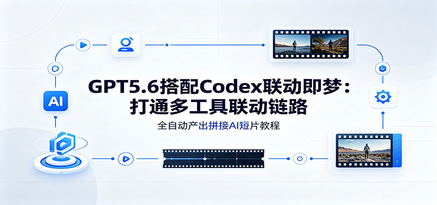 GPT5.6搭配Codex联动即梦：打通多工具联动链路，全自动产出拼接AI短片教程-鑫梵淘