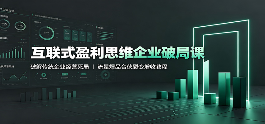 互联式盈利思维企业破局课：破解传统企业经营死局，流量爆品合伙裂变增收教程-鑫梵淘