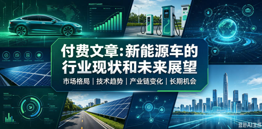 付费文章：新能原车的行业现状和未来展望-鑫梵淘