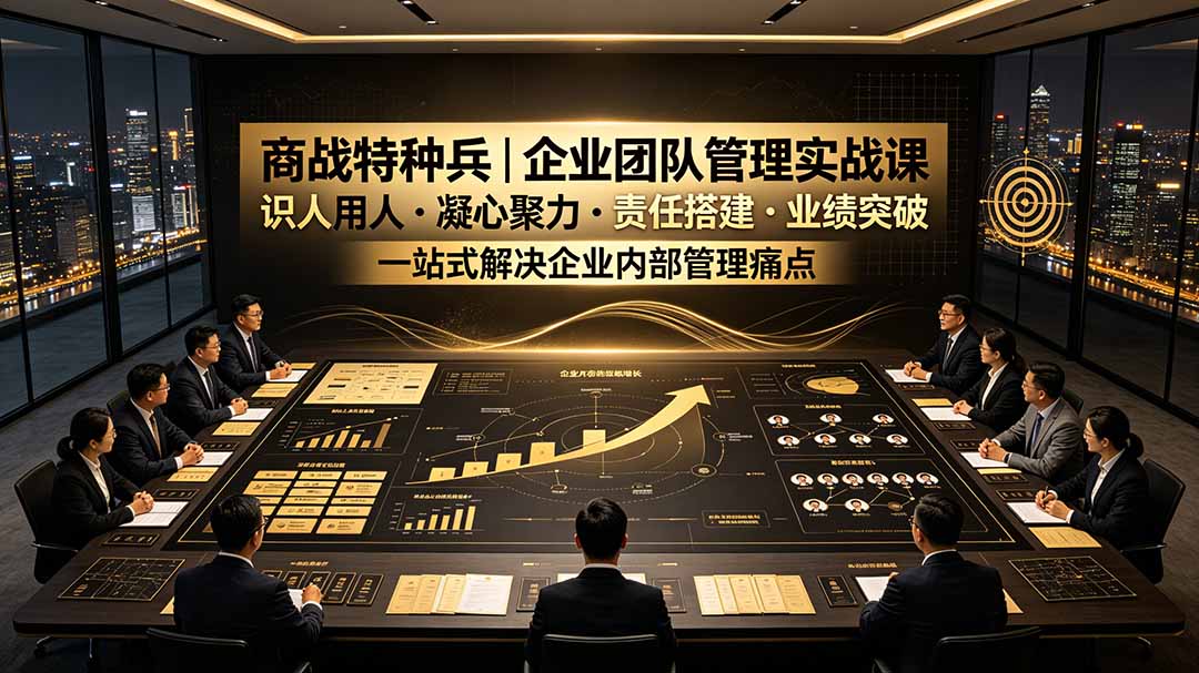 商战特种兵｜企业团队管理实战课：识人用人｜凝心聚力｜责任搭建｜业绩突破，一站式解决企业内部管理痛点-鑫梵淘