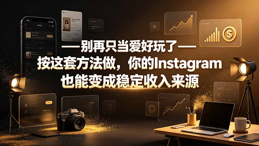 别再只当爱好玩了——按这套方法做，你的Instagram也能变成稳定收入来源-鑫梵淘