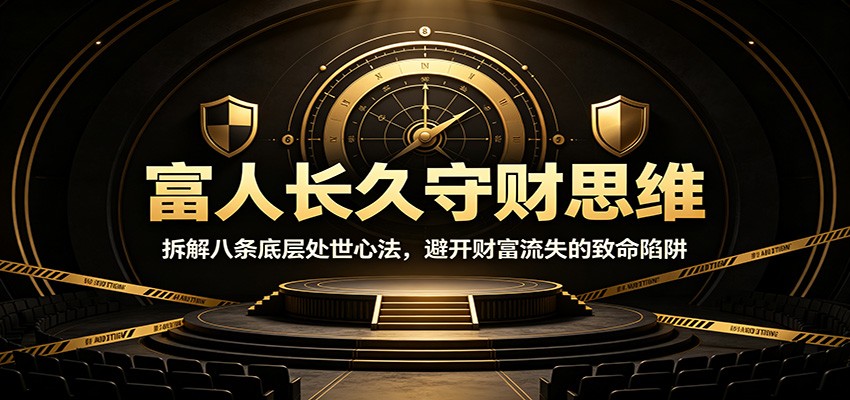 富人长久守财思维：拆解八条底层处世心法，避开财富流失的致命陷阱-鑫梵淘