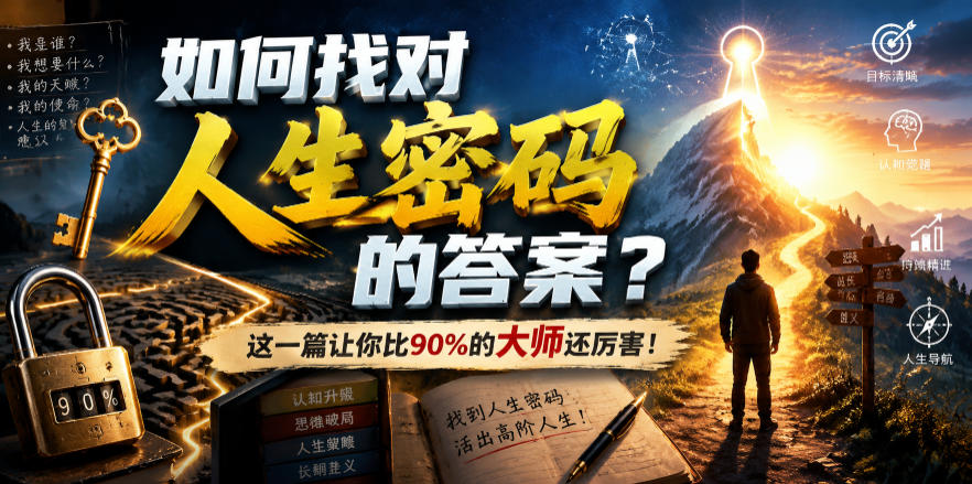 付费文章：如何找对人生密码的答案？这一篇让你比90%的大师还厉害！-鑫梵淘