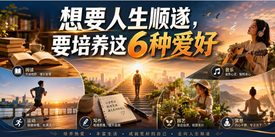 公众号付费文章：想要人生顺遂，要培养这6种爱好-鑫梵淘