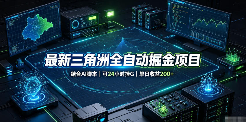最新三角洲全自动掘金项目，结合AI脚本，可24小时挂G，单日收益200+【揭秘】-鑫梵淘