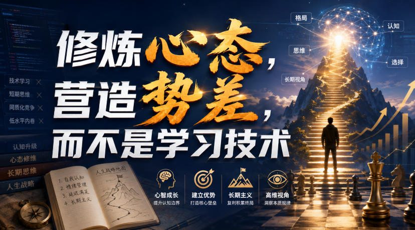 付费文章：修炼心态，营造势差，而不是学习技术-鑫梵淘
