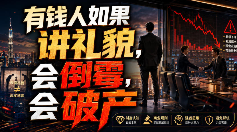 付费文章：有钱人如果讲礼貌，会倒霉，会破产-鑫梵淘