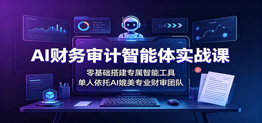 AI财务审计智能体实战课：零基础搭建专属智能工具，单人依托AI媲美专业财审团队-鑫梵淘