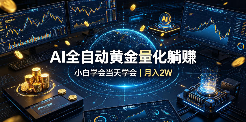 AI全自动黄金量化躺賺：小白学会当天学会，月入2W！【揭秘】-鑫梵淘