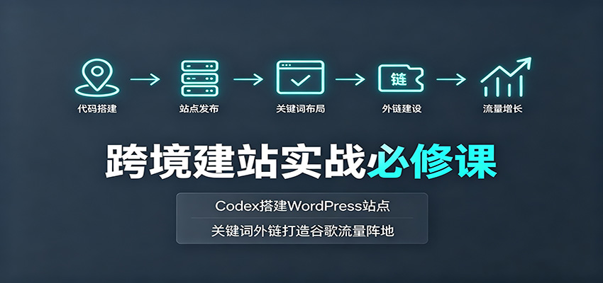 跨境建站实战必修课：Codex搭建WordPress站点，关键词外链打造谷歌流量阵地-鑫梵淘