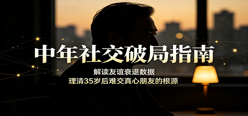 中年社交破局指南：解读友谊衰退数据，理清35岁后难交真心朋友的根源-鑫梵淘