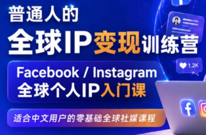 建立海外社媒底层逻辑，打造能变现的个人IP-鑫梵淘