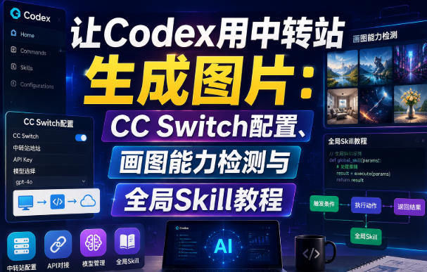 让Codex用中转站生成图片：CC Switch配置、画图能力检测与全局Skill教程-鑫梵淘