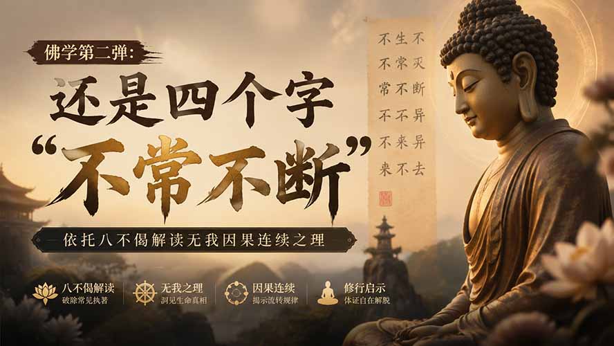 付费文章：佛学第二弹：还是四个字“不常不断”依托八不偈解读无我因果连续之理-鑫梵淘