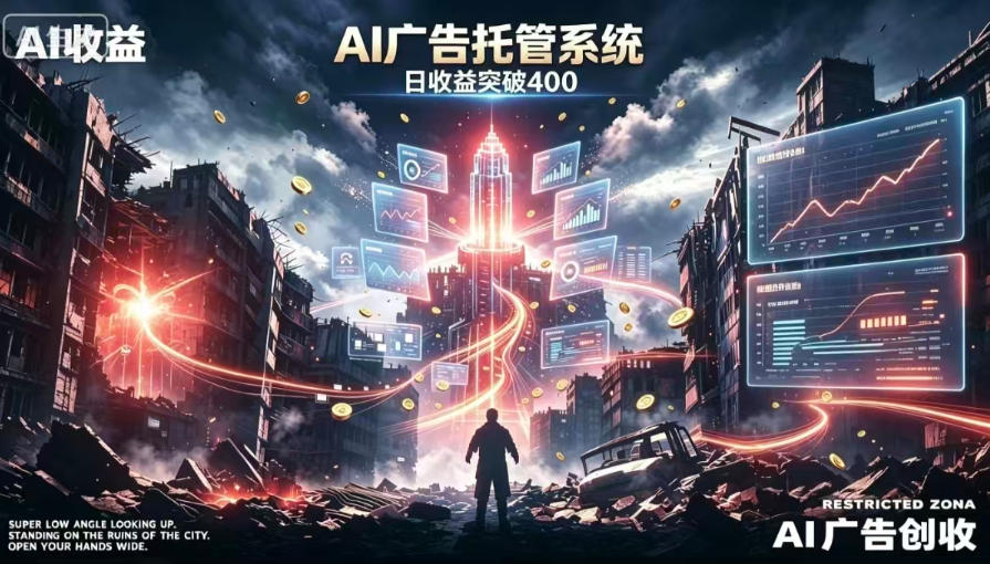 AI智能广告，全自动化运行，单日可达400+，小白新手0基础上手【揭秘】-鑫梵淘