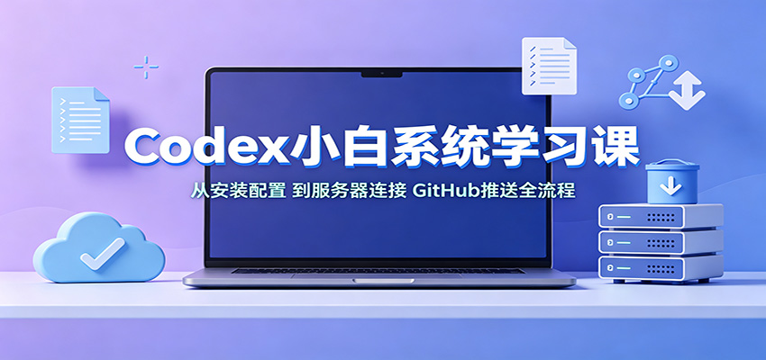 Codex小白系统学习课：小从安装配置，到服务器连接、GitHub推送全流程-鑫梵淘