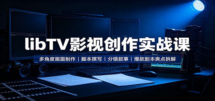 libTV影视创作实战课：多角度画面制作，脚本撰写，分镜叙事，爆款剧本爽点拆解-鑫梵淘
