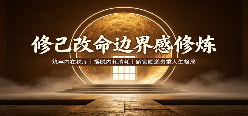 修己改命边界感修炼：筑牢内在秩序，摆脱内耗消耗，解锁顺遂贵重人生格局-鑫梵淘