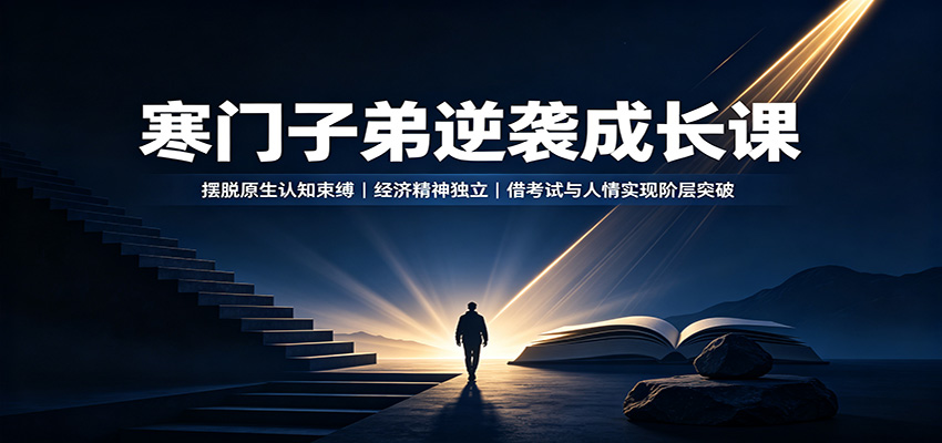 寒门子弟逆袭成长课：摆脱原生认知束缚，经济精神独立，借考试与人情实现阶层突破-鑫梵淘