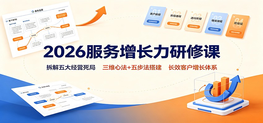 2026服务增长力研修课：拆解五大经营死局，三维心法+五步法搭建长效客户增长体系-鑫梵淘