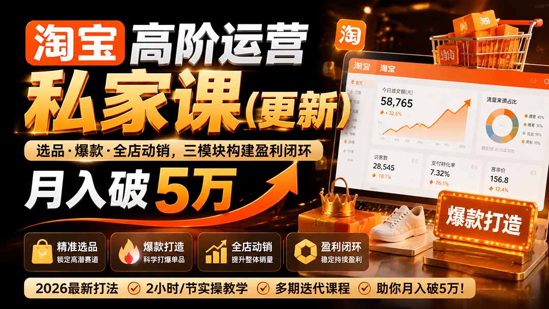 淘宝高阶运营私家课(更新26年-鑫梵淘