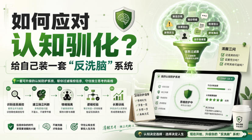 付费文章：如何应对认知驯化？给自己装一套“反洗脑”系统-鑫梵淘