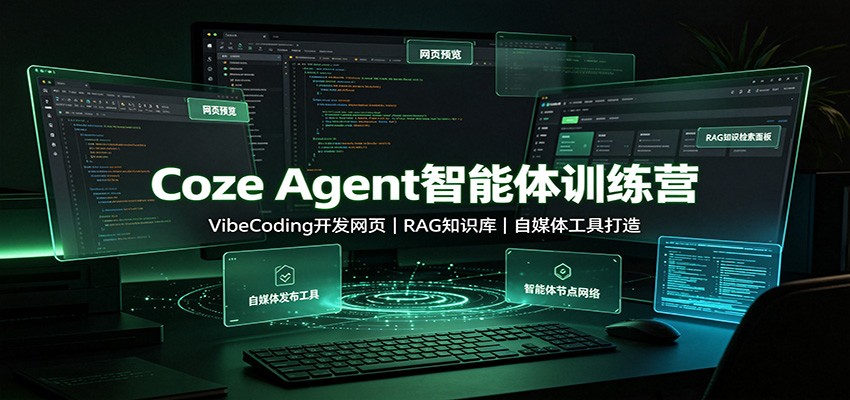 Coze Agent智能体训练营：VibeCoding开发网页，RAG知识库，自媒体工具打造-鑫梵淘