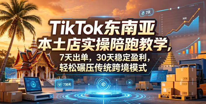 TikTok东南亚本土店实操陪跑教学，7天出单，30天稳定盈利，轻松碾压传统跨境模式(更新0819)-鑫梵淘
