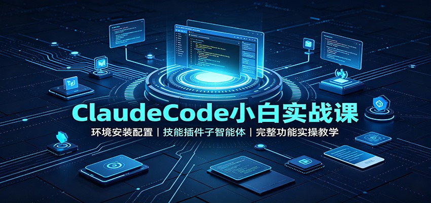 ClaudeCode小白实战课：环境安装配置，技能插件子智能体，完整功能实操教学-鑫梵淘