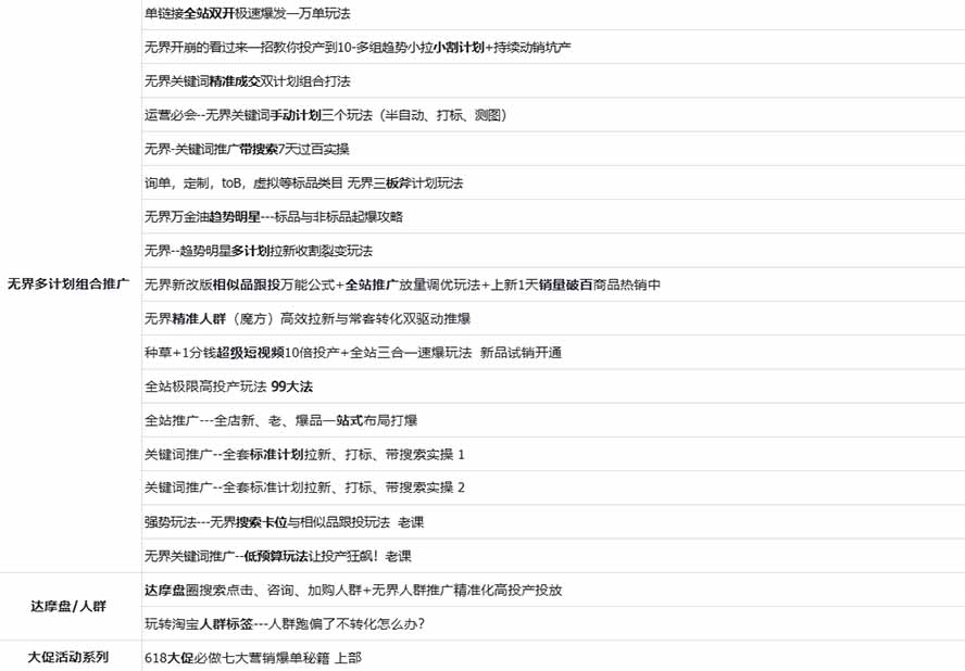 图片[2]-2026淘天开单秘籍PRO实战陪跑课程：全套落地运营玩法，一站式解决淘宝流量低、不出单难题(更新260823-鑫梵淘