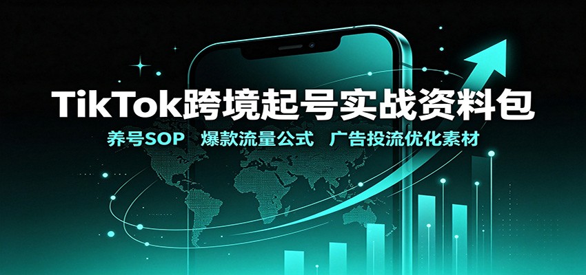 TikTok跨境起号实战资料包：养号SOP，爆款流量公式，广告投流优化素材-鑫梵淘
